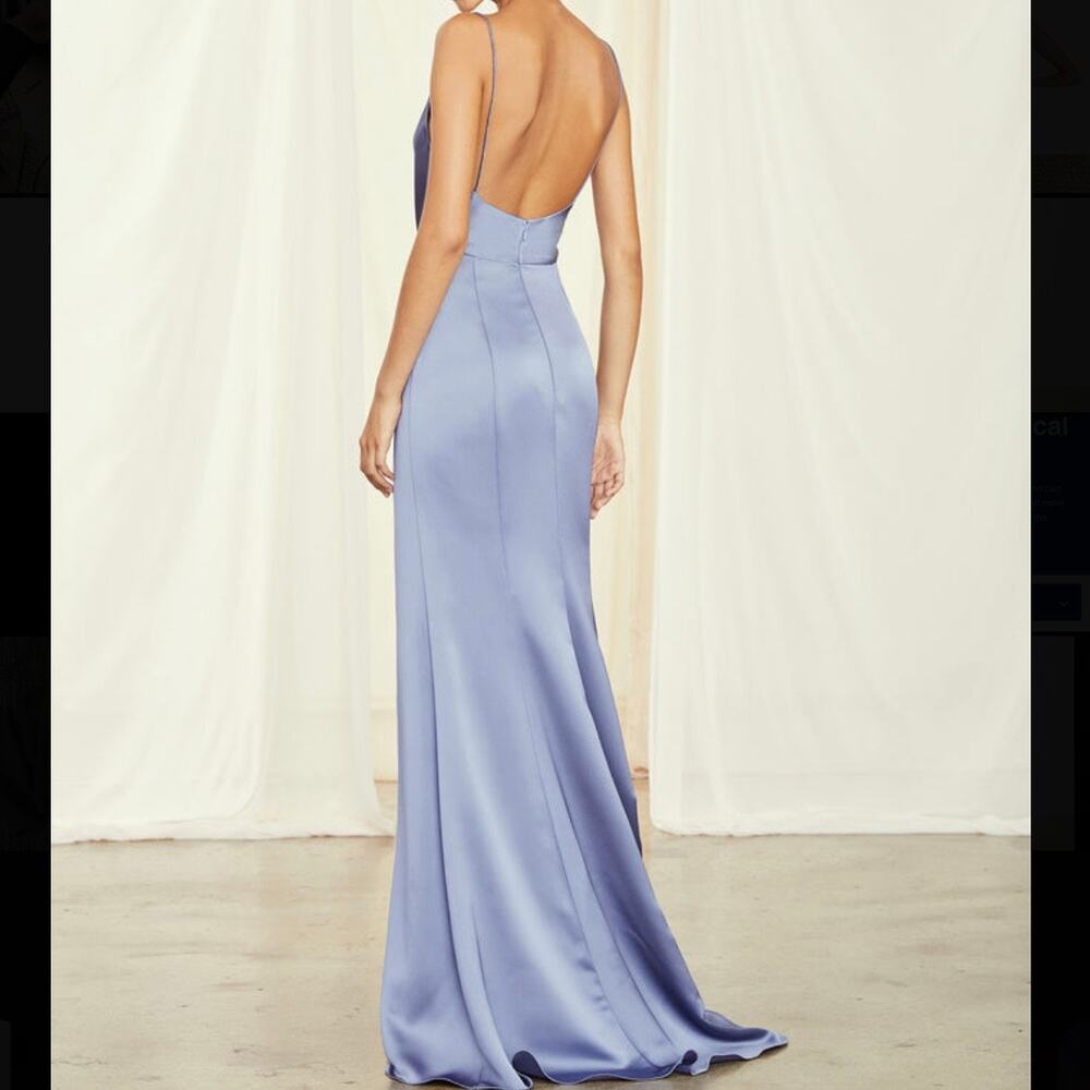 Amsale Chloe Satin Maxi Dress - Picture 8 of 9